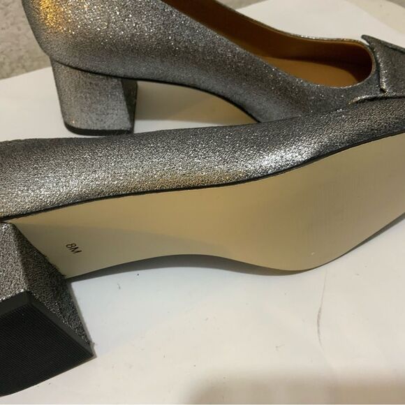 Carlye Bamboo Buckle Linen Pumps | Talbots Talbots CARLYE BUCKLE PUMPS - TEXTURED LAMÉ size 8M